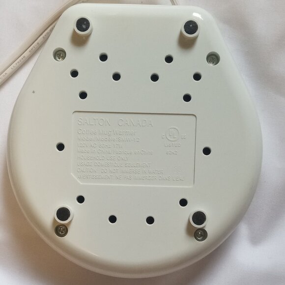 SALTON Electric Coffee Tea Cup Warmer White Model SMW-12 for Household Use Works - Picture 4 of 4